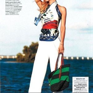 100% authentic ralph Lauren silk scarf tie up open back halter top size 4